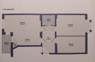 Wohnung mieten in 03046 Stadtmitte, Helle, gut geschnittene Altbauwohnung mit Balkon, Keller und Gartennutzung