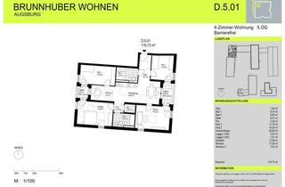 Wohnung mieten in Dieselstraße, 86154 Oberhausen, Großzügige 4-Zimmer-Wohnung mit Balkon im 5. OG in Augsburg-Oberhausen