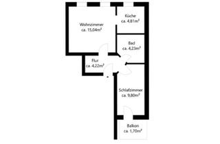 Wohnung kaufen in 08056 Zwickau, Zwickau - 2-Zimmer-Wohnung mit Balkon in zentraler Lage von Zwickau