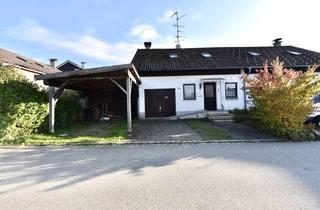 Haus kaufen in 88171 Weiler-Simmerberg, Gelegenheit - kleine DHH komplett unterkellert, Garten, Garage und Carport ca. 115 qm WF + Keller
