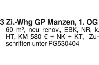 Wohnung mieten in 73037 Göppingen, 3 Zi.-Whg GP Manzen