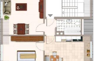 Wohnung mieten in Humboldtstraße 38, 45472 Heißen, Charmante 2-Zimmer Dachgeschosswohnung mit modernem Bad in Mülheim Heißen
