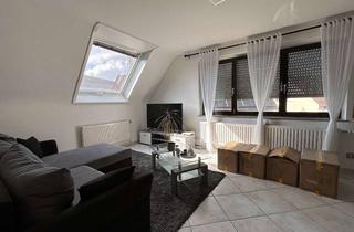 Wohnung mieten in 70771 Leinfelden-Echterdingen, Leinfelden-Unteraichen: gemütliche Dachgeschosswohnung. 3 Zimmer, Fliesenböden, Einbauküche