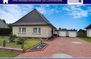 Haus kaufen in 26802 Moormerland, TOP gepflegter Bungalow mit Doppelgarage und großem Garten in Moormerland