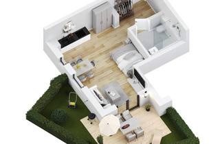 Wohnung kaufen in 74223 Flein, Raumwunder mit großer Terrasse und Gartenanteil