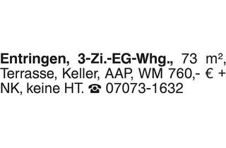 Wohnung mieten in 72119 Entringen, Entringen, 3-Zi.-DG-Whg.