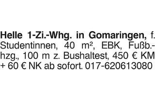 Wohnung mieten in 72810 Gomaringen, 1-Zi.-Whg.