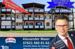 Wohnung kaufen in 79585 Steinen, Interessante 4-Zi-Wohnung mit Balkon zentral in Steinen! Schnell sein lohnt sich!