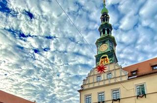 Wohnung mieten in Nicolaistraße, 01796 Pirna, EINBAUKÜCHE VOM VORMIETER, DACHBALKON MIT BLICK ÜBER DEN KOHLBERG, BAD MIT DUSCHE UND WANNE, AUFZUG