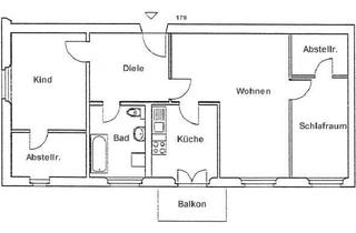 Wohnung mieten in Danckelmannstraße 36, 16259 Bad Freienwalde, Land Brandenburg: 3-Raumwohnung mit Balkon
