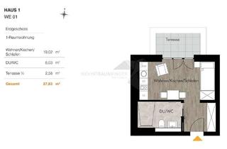 Wohnung mieten in Unritzstraße 38b, 09117 Rabenstein, ++ Klein-fein-mein++ Energieeffiziente 1-Raum-Wohnung mit Einbauküche und Terrasse in Rabenstein