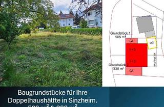 Grundstück zu kaufen in 76547 Sinzheim, Ihr Platz zum Wohnen: Baugrundstück für Ihre Doppelhaushälfte in Sinzheim mit 338 m² Grundstück.