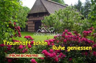 Haus kaufen in 27442 Gnarrenburg, Reetdach-Fachwerkhaus im eigenen Wald