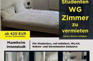 WG-Zimmer mieten in 68161 Innenstadt / Jungbusch, Zimmer zur Untermiete in 4er-WG