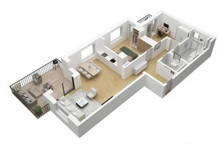 Wohnung mieten in 74223 Flein, 3,5 Zimmer Wohnung mit 2 Balkonen, 2 WC 's und Tageslichtbad