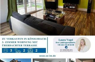 Wohnung kaufen in 75203 Königsbach-Stein, Königsbach-Stein - Provisionsfrei! 3-Zi EG-Wohnung mit 2 überdachten Terrassen in ruhiger Ortsrandlage von Königsbach