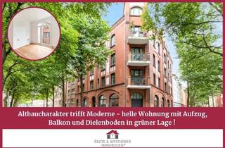 Wohnung kaufen in 21107 Wilhelmsburg, Altbaucharakter trifft Moderne – helle Wohnung mit Aufzug, Balkon und Dielenboden in grüner Lage!