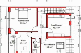 Wohnung mieten in Alfred-Delp-Str. 14, 63075 Bürgel, Neubau-Dachgeschosswohnung (Erstbezug 2024) mit hohen Decken & separater Küche in Offenbach-Bürgel
