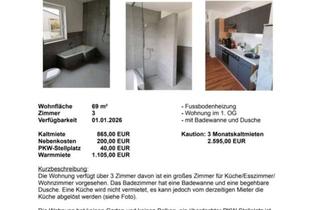 Wohnung mieten in 85051 Ingolstadt, Helle 3-Zimmer-Wohnung mit Carport für Alleinstehende oder Paare ohne Kinder in Ingolstadt Süd