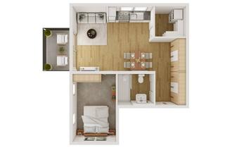 Wohnung mieten in Alt-Zeilsheim 31, 65931 Zeilsheim, Erstbezug 2-Zimmer Dachgeschosswohnung