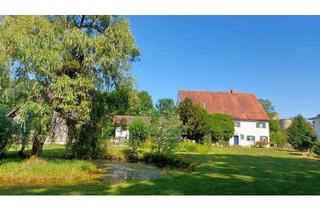 Haus kaufen in 86850 Fischach, Das eigene Paradies: Forsthaus, Scheune, Obstbäume, kleine Insel etc.