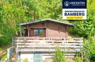 Grundstück zu kaufen in 96103 Dörfleins, Herrlicher Ausblick – Freizeitgrundstück mit massiver Blockhütte