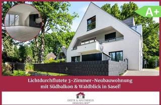 Wohnung kaufen in 22393 Hamburg, Hamburg / Sasel - Lichtdurchflutete 3-Zimmer-Neubauwohnung mit Südbalkon & Waldblick in Sasel!