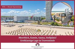 Wohnung kaufen in 23570 Lübeck, Lübeck / Travemünde - Meerblick, Kamin, Sauna, Stellplatz! Erstklassige Lage in Travemünde