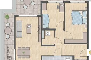 Penthouse mieten in 71272 Renningen, Große Senioren-Penthouse-Wohnung in der Mühlen Residenz Renningen / Betreutes Wohnen