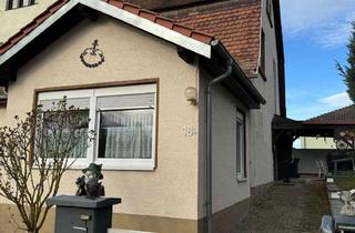 Haus kaufen in 55232 Alzey, REIHEN-ECKHAUS mit Anbau, Terrasse, Garten mit anteiligem Gartenhaus, Garage und PKW-Stellplatz !