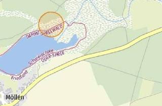 Grundstück zu kaufen in 15848 Friedland, IMMOBERLIN.DE - Großes Grundstück mit 60 Meter Uferlinie für forstwirtschaftliche Zwecke am Schwielo