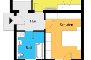 Wohnung kaufen in 01705 Freital, Eindrucksvoll Wohnen im Dachgeschoss! Großer Balkon, Tageslichtbad mit Wanne, ruhige Lage!