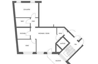 Wohnung mieten in An Der Molkekrei, 46284 Dorsten, Zentrale 3-Zimmer-Wohnung mit Balkon und Aufzug in Dorsten