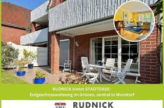 Wohnung kaufen in 31515 Wunstorf, Wunstorf - RUDNICK bietet STADTOASE: Erdgeschosswohnung im Grünen, zentral in Wunstorf