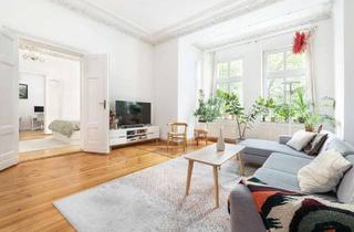 Wohnung kaufen in Metzer Straße 28, 10405 Prenzlauer Berg, Metzer Str., Kollwitzkiez: 4-Zimmer Altbau, Gartenterrasse, Erker, 2 Bäder, Nolte EBK, Hochparterre