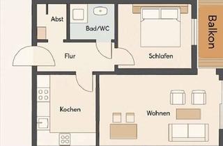 Wohnung mieten in 35041 Marburg, 2-Zimmer-Küche-Bad Wohnung mit Balkon in Marburg Wehrda