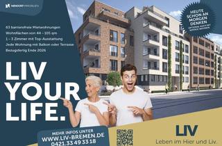 Wohnung mieten in 28205 Hulsberg, Neubauprojekt ,,LIV“ / Großzügige 2-Zimmer-Wohnung mit Loggia