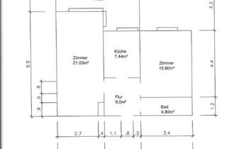 Immobilie mieten in 23552 Innenstadt, WG Wohnung- City für Student/in - 2 separate Zimmer, moderne EBK und Bad !!!!