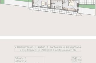 Penthouse kaufen in Bahnhofstraße 18, 82327 Tutzing, *RESERVIERT* Moderne 3,5-Zimmer Penthouse-Wohnung mit Dachterrassen, Rohbau bereits fertig gestellt!
