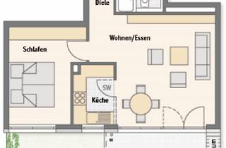 Wohnung mieten in Weißenfelser Ring 22, 70806 Kornwestheim, Stilvolle, neuwertige 2-Raum-Erdgeschosswohnung mit geh. Innenausstattung, Terrasse und EBK