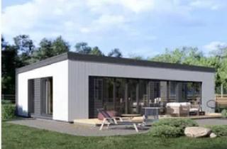 Haus kaufen in 74909 Meckesheim, Fertighaus aus Holz (isoliert, KFW55) 66 m²