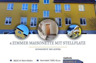 Wohnung kaufen in 04435 Schkeuditz, 4 Zimmer Maisonettewohnung mit Balkon und TG Stellplatz