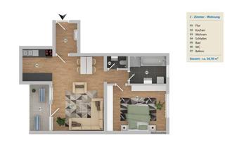 Wohnung mieten in Eschlestraße 2/1, 88339 Bad Waldsee, 2-Zimmer-Wohnung mit Balkon in Bad Waldsee