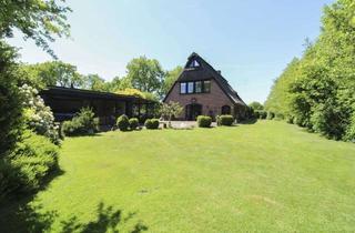 Anlageobjekt in 21737 Wischhafen, Reetdachidylle in ruhiger Feldrandlage von Wischhafen - Landhaus mit Ferienwohnung