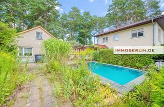 Haus kaufen in 16547 Birkenwerder, IMMOBERLIN.DE - Sanierungsbedürftiges Haus mit Südterrasse & Garage in sehr harmonischer Lage