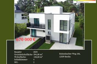 Doppelhaushälfte kaufen in Enkenbacher Weg 106, 12559 Müggelheim, Neubau 2025 (A+): Doppelhaushälfte mit großer Dachterrasse, 150 m², 4 SZ, 2 Bäder, Garten, provision