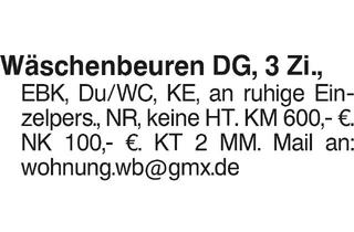 Wohnung mieten in 73116 Wäschenbeuren, 3 Zi., Wäschenbeuren
