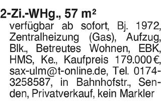 Wohnung kaufen in 89250 Senden, Zweizimmerwohnung in Senden