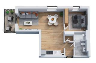 Wohnung mieten in Kleebühlweg 22+24, 89520 Heidenheim, 2 Zimmer Wohnung mit Balkon - nur mit Wohnberechtigungsschein