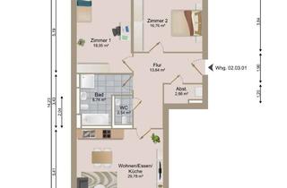 Wohnung mieten in Alter Postweg 87e, 21075 Heimfeld, Moderne 3-Zimmer-Wohnung in gepflegter Wohnanlage